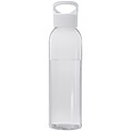 Priehľadná fľaša na pitie, 650ml, recyklovaný plast, biela