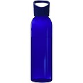 Priehľadná fľaša na pitie, 650ml, recyklovaný plast, modrá