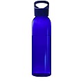 Priehľadná fľaša na pitie, 650ml, recyklovaný plast, modrá