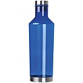 Priehľadná fľaša na pitie z tritánu, objem 800 ml, modrá