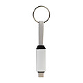 Prívesok na kľúče 60W kábel USB-C, strieborná