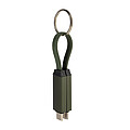Prívesok na kľúče 60W kábel USB-C, tmavozelená