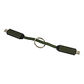 Prívesok na kľúče 60W kábel USB-C, tmavozelená