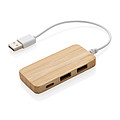 RAMES Bambusový rozbočovač s dvoma USB A 2.0 a jedným USB C portom