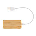 RAMES Bambusový rozbočovač s dvoma USB A 2.0 a jedným USB C portom