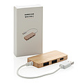 RAMES Bambusový rozbočovač s dvoma USB A 2.0 a jedným USB C portom
