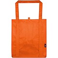 Recyklovaná netkaná nákupná taška s pevným dnom, oranžová