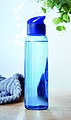 RIPUANA Sklenená fľaša s plastovým uzáverom, 470 ml, modrá