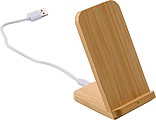 SARIN Bambusový stojan na telefón s bezdrôtovou nabíjačkou