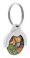 SATIKAR Prívesok na kľúče s bielym žetónom, biela
