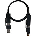 SCX.design C59 100 W magnetický silikónový nabíjací kábel, čierna