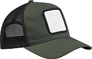 SEFIDA Päťpanelová trucker šiltovka s nášivkou, zelená/čierna