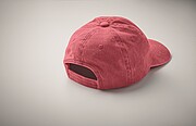 Šesťpanelová baseballová šiltovka 265g, červená
