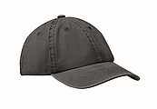 Šesťpanelová baseballová šiltovka 265g, čierna