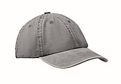 Šesťpanelová baseballová šiltovka 265g, sivá