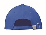 Šesťpanelová baseballová šiltovka, biela/modrá