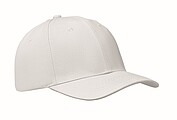 Šesťpanelová baseballová šiltovka, biela