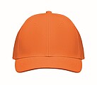 Šesťpanelová baseballová šiltovka, oranžová
