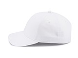 Šesťpanelová čiapka so zapínaním na suchý zips, biela