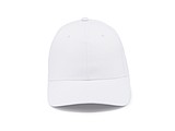 Šesťpanelová čiapka so zapínaním na suchý zips, biela