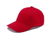 Šesťpanelová čiapka so zapínaním na suchý zips, červená