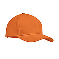 Šesťpanelová šiltovka, oranžová