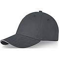 Šesťpanelová šiltovka, tvarovaný sendvičový šilt, sivá