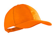 Šesťpanelová šiltovka z brúseného bavlny, oranžová