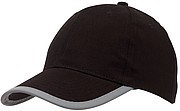 Šiltovka s reflexným pásom, čierna