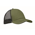 Šiltovka trucker s 5 panelmi, vojenská zelená