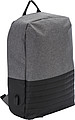 SKIROS Dvojfarebný batoh na notebook s ochranou proti krádeži. Čierna/sivá