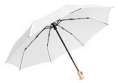 Skladací dáždnik, automatický, odolný proti vetru, pr. 97 cm, biely