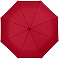 Skladací dáždnik s farebnou rukoväťou, rozmery: 28 x O 97 cm, tmavočervená