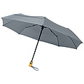 Skladací dáždnik z RPET, priemer 97 cm, automatický O/C systém, sivý