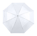 Skladací manuálny dáždnik, priemer 96 cm, biely