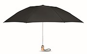 Skladací pongee dáždnik, priemer 107 cm, čierna