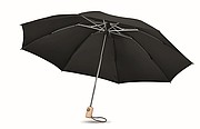 Skladací pongee dáždnik, priemer 107 cm, čierna
