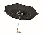Skladací pongee dáždnik, priemer 107 cm, čierna