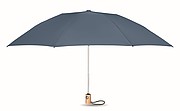 Skladací pongee dáždnik, priemer 107 cm, modrosivá