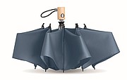 Skladací pongee dáždnik, priemer 107 cm, modrosivá