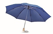 Skladací pongee dáždnik, priemer 107 cm, svetlomodrá kráľovská