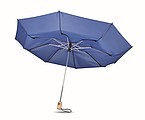 Skladací pongee dáždnik, priemer 107 cm, svetlomodrá kráľovská