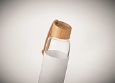 Sklenená fľaša 500ml so silikónovým obalom, biela