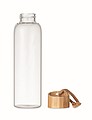 Sklenená fľaša 500ml so silikónovým obalom, modrá