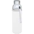 Sklenená fľaša na pitie, 500ml, s neoprénovým obalom, biela