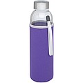 Sklenená fľaša na pitie, 500ml, s neoprénovým obalom, fialová