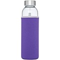 Sklenená fľaša na pitie, 500ml, s neoprénovým obalom, fialová