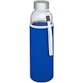 Sklenená fľaša na pitie, 500ml, s neoprénovým obalom, modrá