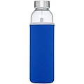 Sklenená fľaša na pitie, 500ml, s neoprénovým obalom, modrá
