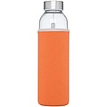 Sklenená fľaša na pitie, 500ml, s neoprénovým obalom, oranžová